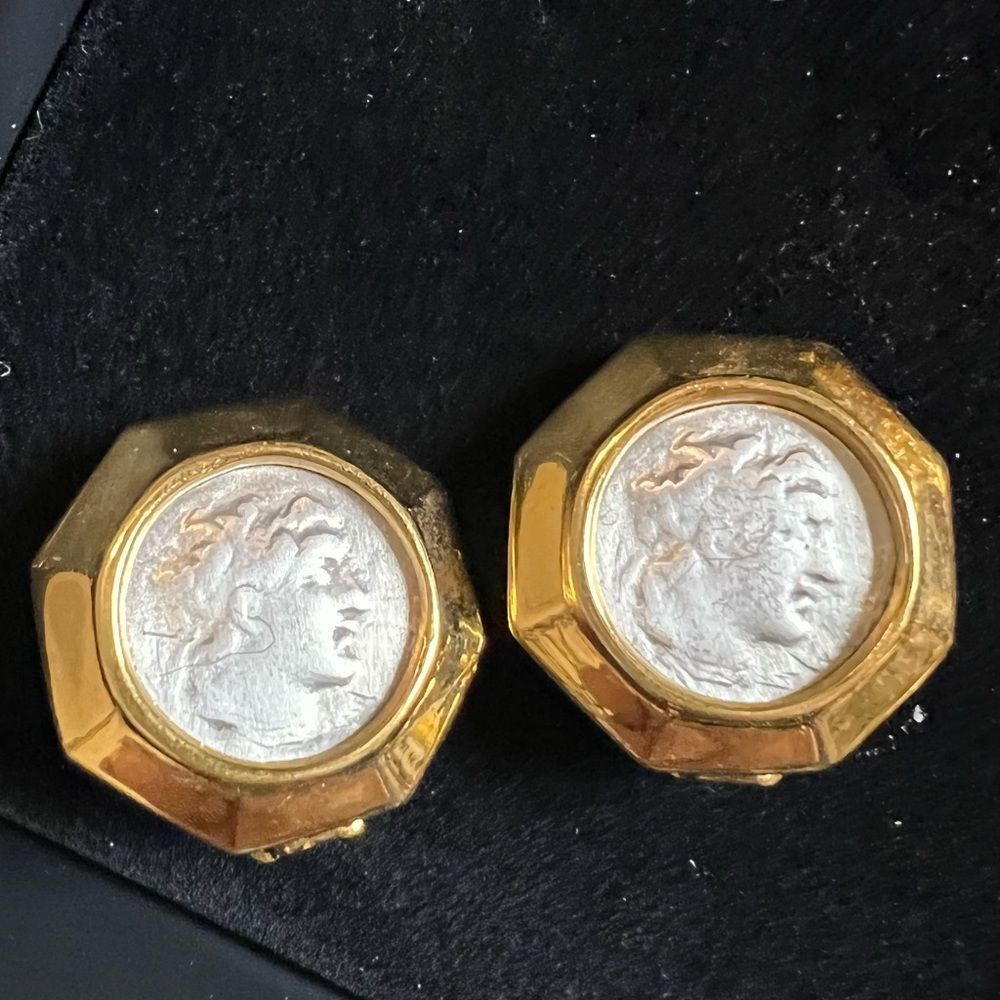 SOLD!!  #2- Carolee Gold Coin Jewelry & earrings & matching key ring & bracelet - Picture 7 of 11